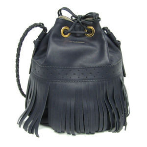 J&M Davidson Carnival L Women's Leather Shoulder Bag Navy